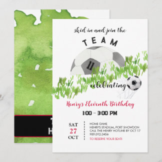 Boy Birthday Football Einladung