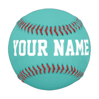 Boy Birthday gift idea custom name text turquoise Baseball