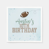 Boy Birthday Party Football Custom Serviette (Vorderseite)