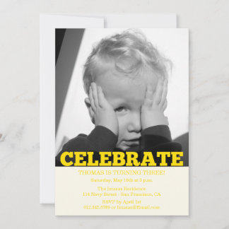 Boy Birthday Party Foto Einladungen