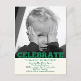 Boy Birthday Party Foto Einladungen