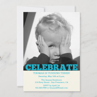 Boy Birthday Party Foto Einladungen