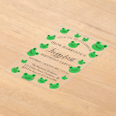 Boy Birthday Party Frog Thema Acryleinladungen (Ablage )