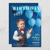 Boy Birthday Party Magazine Cover Einladung (Vorne/Hinten)
