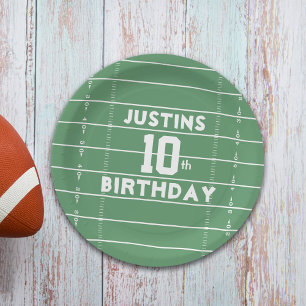 Boy Birthday Party Niedlich Football Personalisier Pappteller