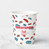 Boy Birthday Party Pappbecher (Vorderseite)