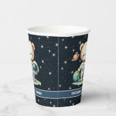 Boy Birthday Teddy Bear Astronaut Party Paper Cups Pappbecher (Rechts)