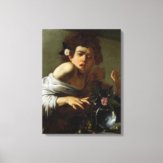 Boy Bitten von einer Lizard, c.1595-1600 (Öl auf L Leinwanddruck (Vorderseite)