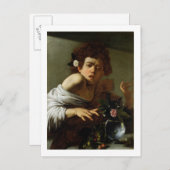Boy Bitten von einer Lizard, c.1595-1600 (Öl auf L Postkarte (Vorne/Hinten)