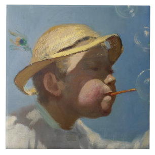 Boy Blowbles (von Paul Peel) Fliese