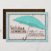 Boy Blue April Duwers Kinderdusche Einladung (Vorne/Hinten)