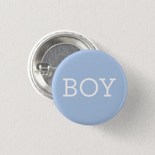 Boy Blue Baby Gender Reveal Party Button (Vorne & Hinten)
