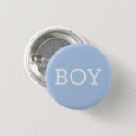 Boy Blue Baby Gender Reveal Party Button<br><div class="desc">Have guests of your gender reveal party make their guess on blue with pins/buttons in light baby with white.</div>