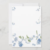 Boy Blue Baby in Bloom Baby Dusche Einladung (Rückseite)