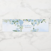 Boy Blue Balloon Greenery Baby Shower Wasserflaschenetikett (Einzelnes Label)