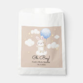Boy Blue Balloon Niedlich Bunny Baby Dusche Geschenktütchen (Vorderseite)