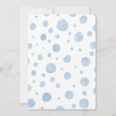 Boy Blue Balloon Niedlich Elephant Baby Showeinlag Einladung (Rückseite)