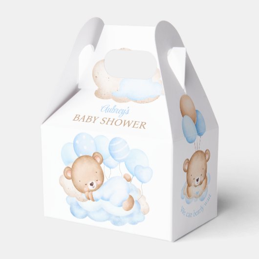 Boy Blue Bear Baby Showbox Geschenkschachtel (Vorderseite)