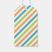 Boy Blue Dinosaur Birthday Party Geschenkanhänger (Rückseite)