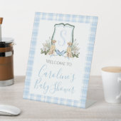 Boy Blue Dog Baby Dusche Preppy Southern Sockelschild (In SItu)