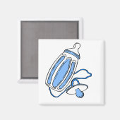 Boy Blue Flasche Schnuller Magnet (Vorderseite/Rückseite)