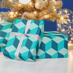 Boy Blue Gebäude Blöcke Nahtloses Muster Geschenkpapier