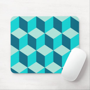 Boy Blue Gebäude Blocks Nahtloses Muster Mousepad