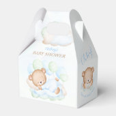 Boy Blue Green Bear Baby Showbox Geschenkschachtel (Vorderseite)