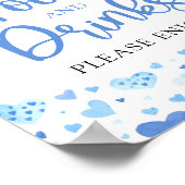 Boy Blue Hearts Valentine Food and Drinks signiere Poster (Ecke)