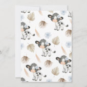 Boy Blue Holy Cow Baby Dusche Einladung (Rückseite)