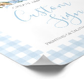 Boy Blue Pelican Baby Dusche Custom-Schild Poster (Ecke)