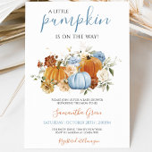 Boy Blue Pumpkin Baby Dusche Einladung
