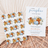 Boy Blue Pumpkin Baby Dusche Einladung