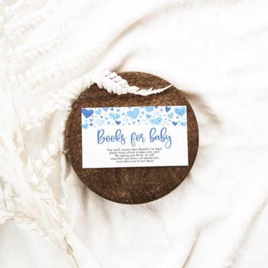 Boy Blue Sweetheart Baby Shower Books for Baby Begleitkarte