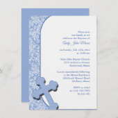 Boy Blue Taufe Einladung (Vorne/Hinten)