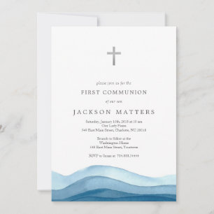 Boy Blue Taufe Einladung, erste Kommune Einladung