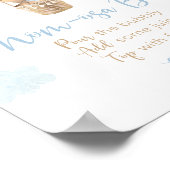 Boy Blue Teddy Bear Baby Dusche Mimosa Bar Sign Poster (Ecke)