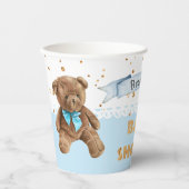 Boy Blue Teddy Bear Baby Shooting Paper Cups Pappbecher