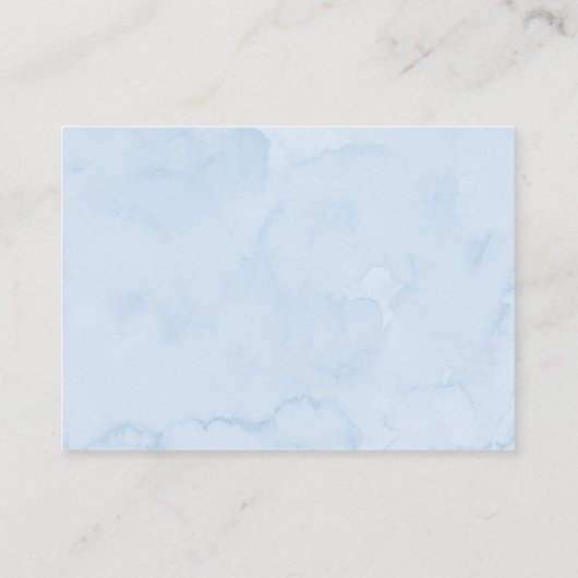 Boy Blue Teddy Bear Babydusche Buchanfrage Begleitkarte (Rückseite)