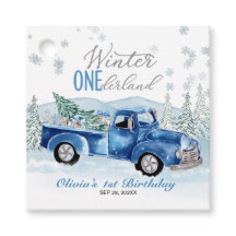 Boy Blue Truck Winter Onederland Erster Geburtstag