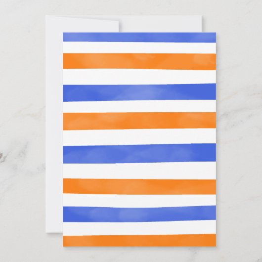 Boy Blue und Orange Dart Gun Einladung (Rückseite)