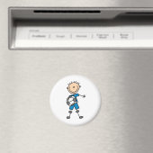 Boy Blue Uniform Soccer Magnet (In Situ (Geschirrspüler))