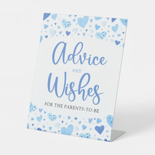 Boy Blue Valentine Baby Duschberatung und Wünsche Sockelschild (Vorderseite)