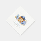 Boy Blueberry Pancake Baby Brunch Babydusche Serviette (Ecke)