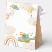 Boy Boho Adventure Helicopter Airplane Baby Shower Geschenkschachtel (Rückseite)