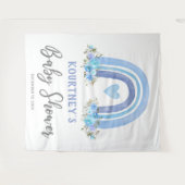 Boy Boho Rainbow Baby Shower Wandteppich (Vorderseite (Horizontal))