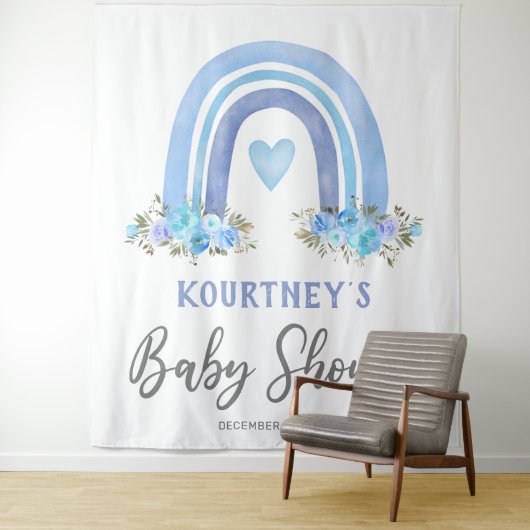 Boy Boho Rainbow Baby Shower Wandteppich (Beispiel)