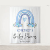 Boy Boho Rainbow Baby Shower Wandteppich (Vorderseite)