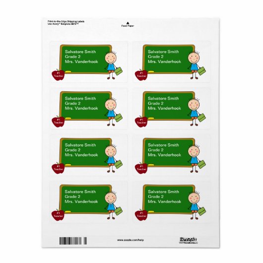 Boy Book Labels (Vorne)