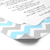 BOY Bow Krawatte Kinderdusche Danke, Poster (Ecke)